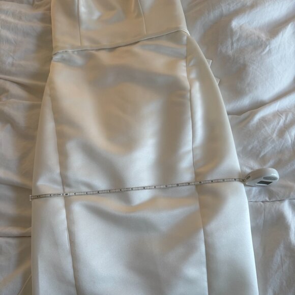 Amsale Willow Duchesse Satin Strapless Dress Size 6 - Picture 12 of 14